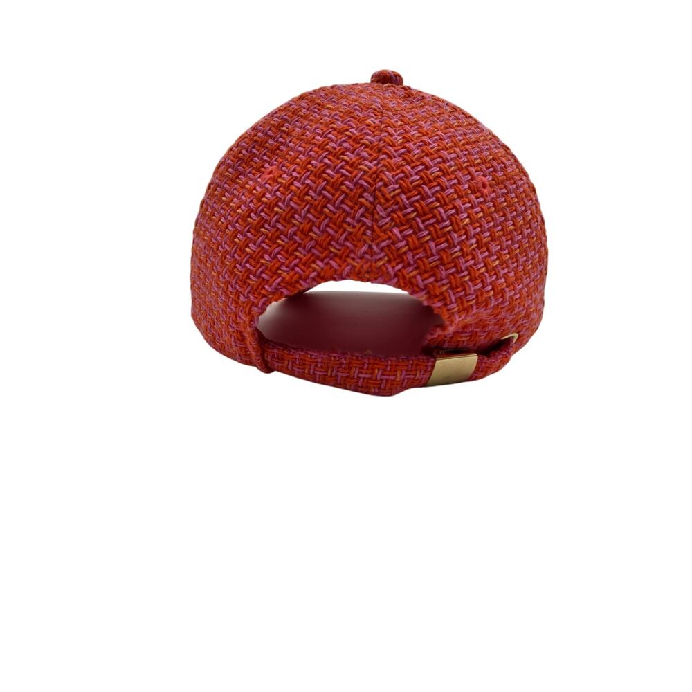 Talbots Orange Tweed Adjustable Baseball Cap - image 4